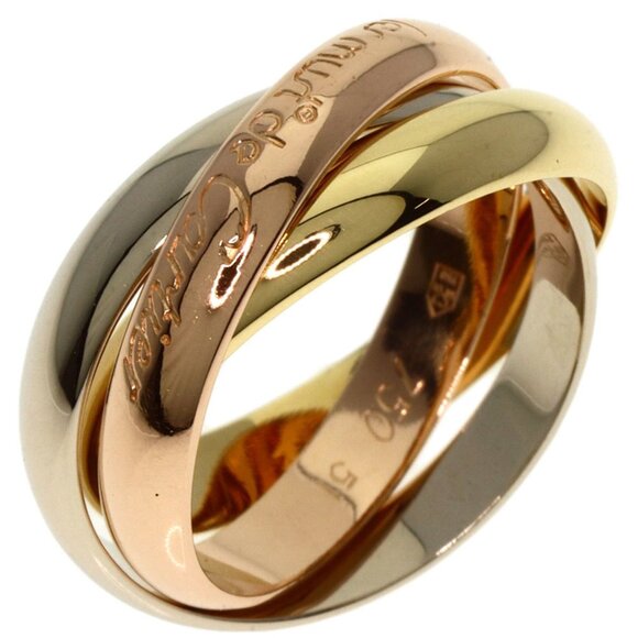 CARTIER 18k Yellow Gold Trinity Ring #51 - Picture 2 of 8